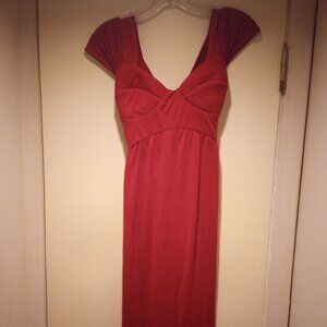 La Belle vintage red midi dress built in bra padding size L